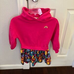 Little Bird by Jools Oliver hooded Rainbiw floral top kids
